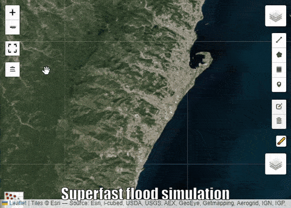 Superfast Flood Simulation